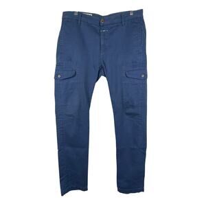 Closed International Wilson Cargo Pants Men’s 33 Blue Cotton Straight Leg‎ 35x34
